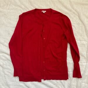 Merona cottagecore flirty tomato garden girltrue red cardigan women's size XXL